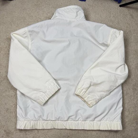 Vintage Eddie Bauer White/Navy Nylon Fleece Lined Jacket Women’s Medium 1990s - Picture 4 of 7